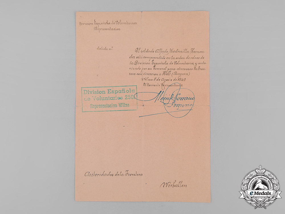 spain,_franco_period._a_spanish_blue_division_document_group_to_alfredo_medinilla_hernández_m19_5380