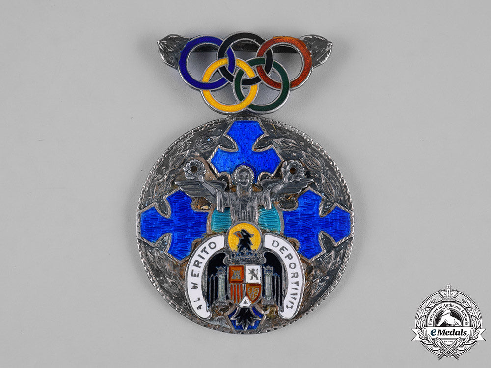 spain,_franco’s_period._an_olympic_committee_merit_award,_silver_medal,_c.1950_m19_5884_1