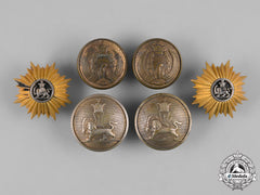 Iran, Pahlavi Dynasty. A Lot Of Two Cap Badges & Four Buttons