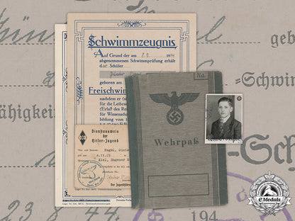 germany,_hj._a_wehrpaß_and_documents_to16_year_old_günter_nagel,_april1945_m19_5972