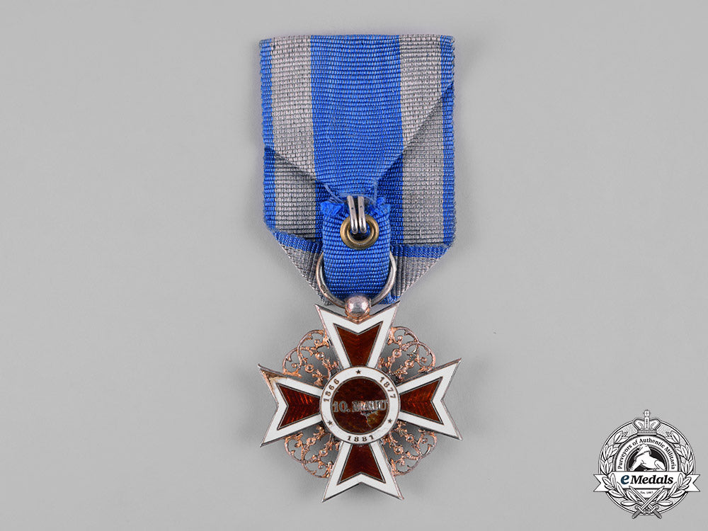 romania,_kingdom._an_order_of_the_crown_of_romania,_v_class_knight,_civil_division,_c,1910_m19_6423