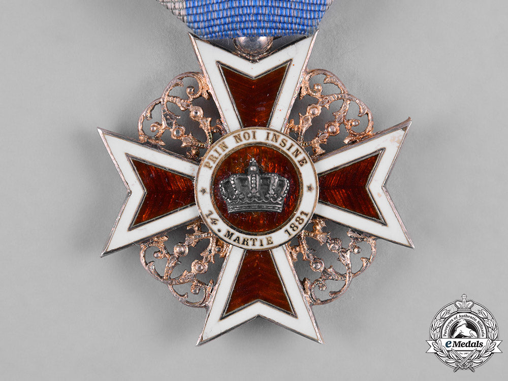 romania,_kingdom._an_order_of_the_crown_of_romania,_v_class_knight,_civil_division,_c,1910_m19_6424