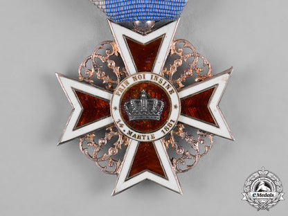 romania,_kingdom._an_order_of_the_crown_of_romania,_v_class_knight,_civil_division,_c,1910_m19_6424