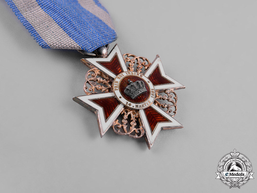 romania,_kingdom._an_order_of_the_crown_of_romania,_v_class_knight,_civil_division,_c,1910_m19_6426