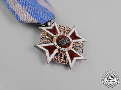 romania,_kingdom._an_order_of_the_crown_of_romania,_v_class_knight,_civil_division,_c,1910_m19_6426