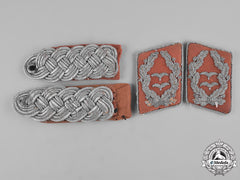 Germany, Luftwaffe. A Set Of Air Force Signals Corps Oberstleutnant Shoulder Boards And Collar Tabs