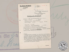 Germany, Sa. An Expulsion Letter Sent & Signed By Supreme Sa Leader, Viktor Lutze. 1937