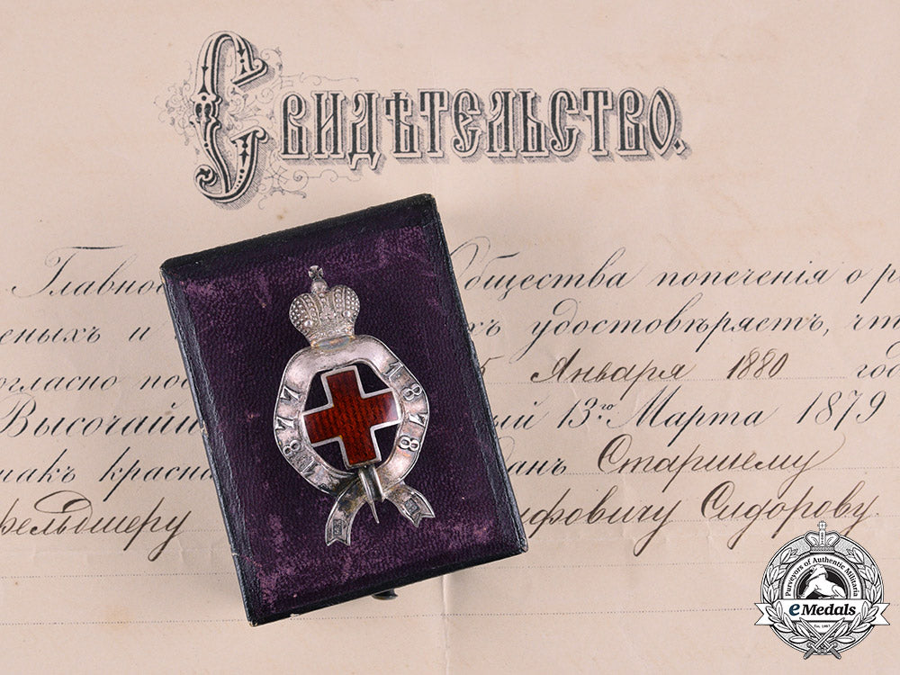 russia,_imperial._a_red_cross_badge_for_the_russo-_turkish_war_of1877-1878_by_i._khlebnikov_m19_6928