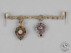 Austria, Imperial. A Franz Josef & Red Cross Miniature Chain