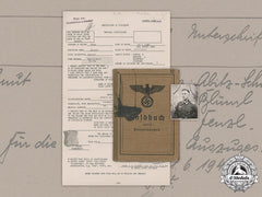 Germany, Wehrmacht. A Soldbuch & Documents To Infantry Oberleutnant Helmut Haug (Ek1)