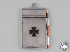 Germany, Imperial. A Metal-Cased Notepad And Pencil