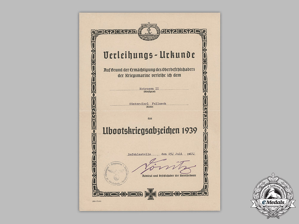 germany,_kriegsmarine._a_pair_of_award_documents_to_günter-_karl_fallasch,1942_m19_8892