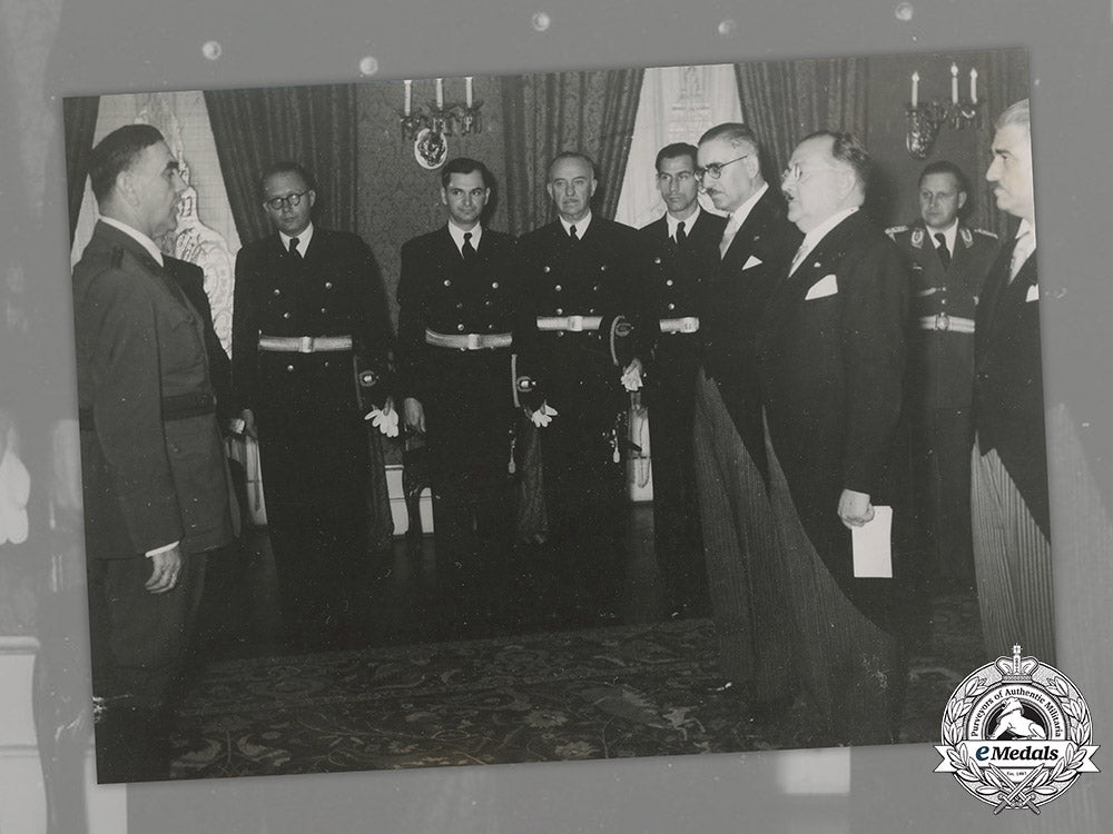 croatia,_independent_state._large_press_photo_of_ante_pavelić_meeting_bulgarian_delegation,_c.1942_m19_8940
