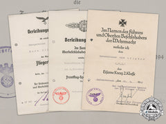 Germany, Luftwaffe. A Gold Grade Fighter Clasp Award Document Group To Kurt Hilgers
