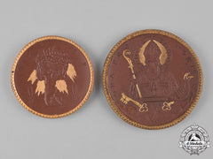 Germany, Weimar. A Pair Of Weimar Era Ceramic Commemorative Medals, C.1921