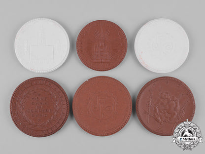 germany,_weimar._a_lot_of_weimar_era_ceramic_commemorative_medals,_c.1922_m19_9885