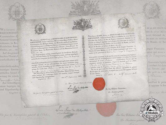 germany,_hohenlohe._an_award_document_for_the_house_order_of_the_phoenix,1816_m19_9890