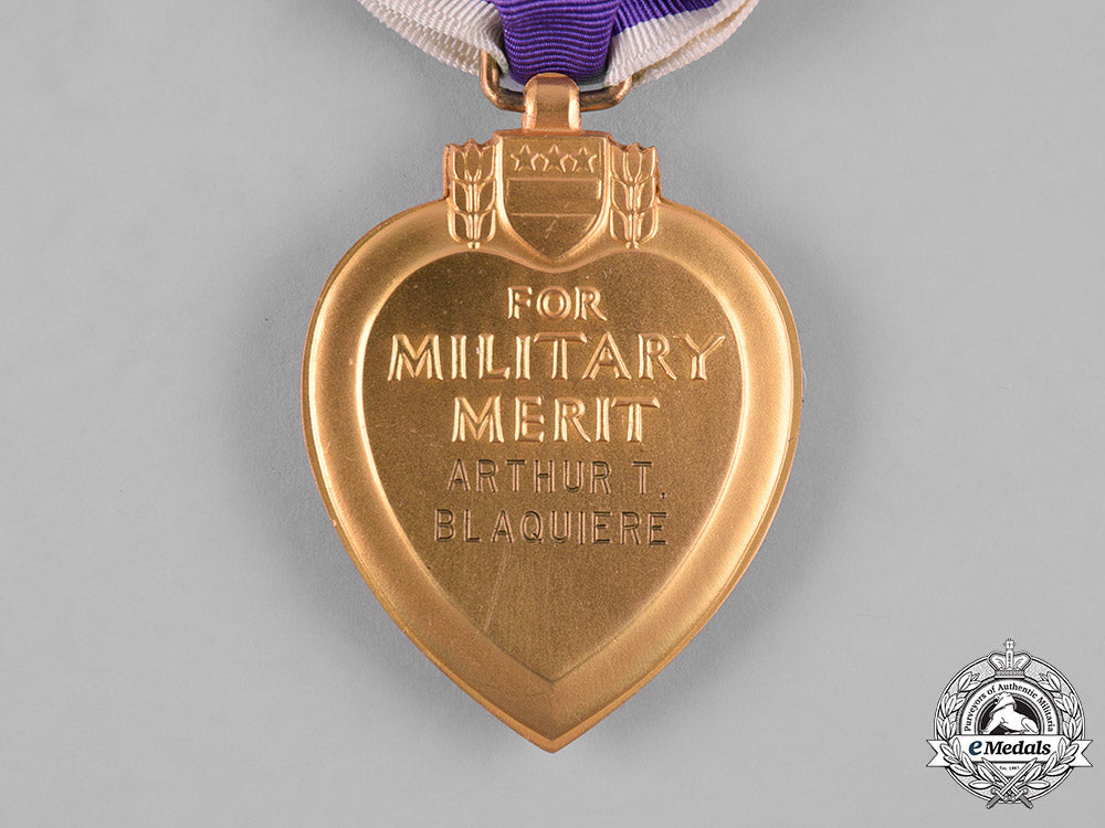 united_states._a_silver_star&_purple_heart_to_pte_arthur_t._blaquiere,_kia_in_luzon,_philippines,1945_m19_9928