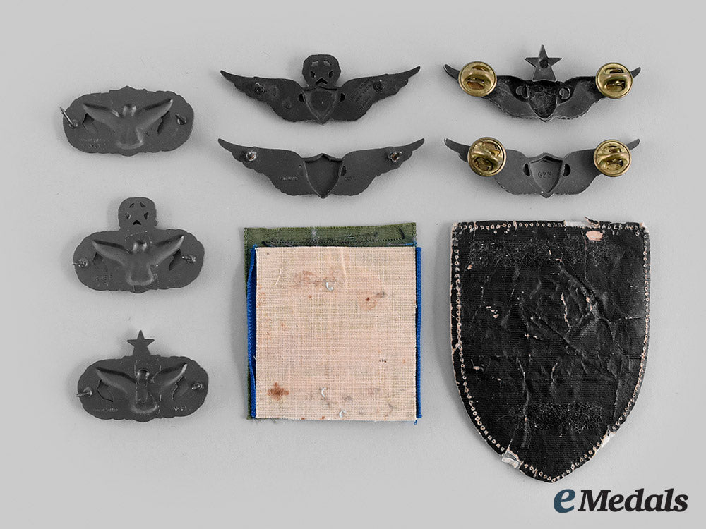 United States. A Lot Of Seven Air Force And Army Badges