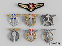 Czechoslovakia, Socialist Republic; Czech Republic. Seven Air Force Badges