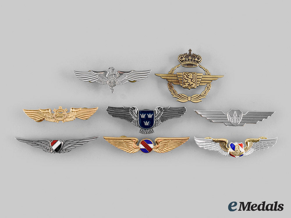 egypt,_thailand,_uruguay,_taiwan,_japan,_international._lot_of_eight_air_force_badges_m20_00015