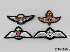 Tanzania, Saudi Arabia, Jordan, Nicaragua. Lot Of Four Air Force/Parachutist Badges