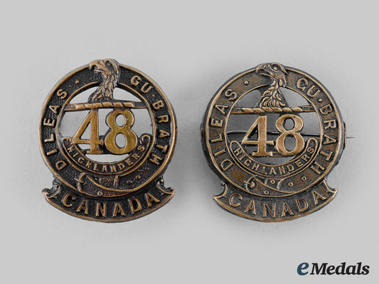 canada,_cef._a48_th_highlanders_of_canada_collar_badge_pair_m20_00085