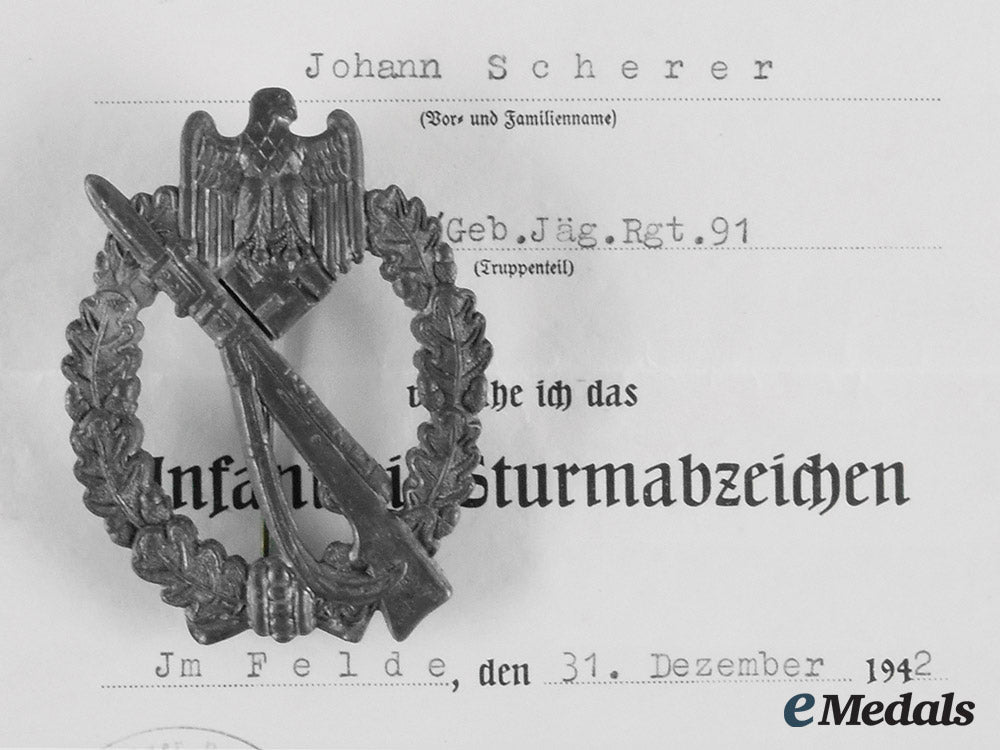 germany,_heer._an_infantry_assault_badge_by_richard_simm&_söhne_with_award_document_m20_00395