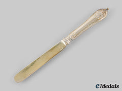 Germany, Imperial. A Kaiser Wilhelm Ii Silver Table Knife By D. Vollgold & Sohn