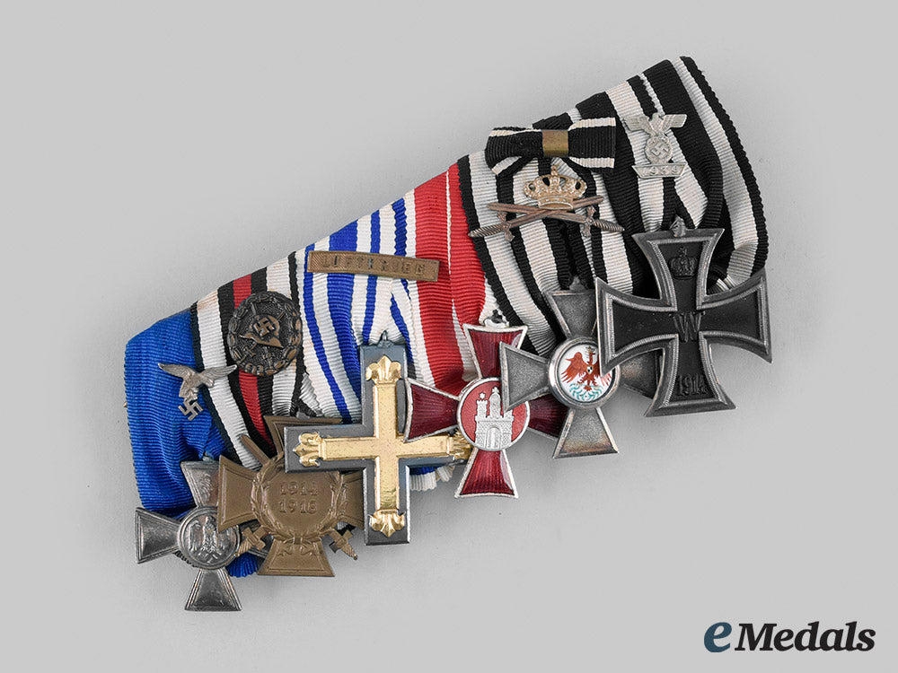 germany,_third_reich._an_extensive_medal_bar_with_first_and_second_world_war_decorations,_with_miniature_m20_01023