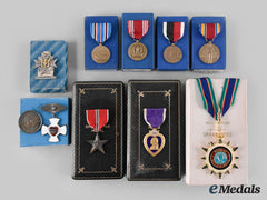 United States. A Bronze Star & Purple Heart Group To Battle Of The Bulge Participant Pte. St. Amand Jr