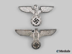 Germany, Third Reich. A Pair Of Eagle Cap Insignia