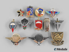 France, V Republic. A Lot Of Twelve Paratrooper Badges