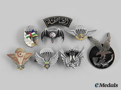 Central African Republic, Egypt, Gabon, Ivory Coast, Morocco, Tunisia. A Lot Of Eight African-Based Paratrooper Badges
