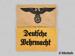 Germany, Third Reich. A Pair Of Auxiliary Personnel Armbands