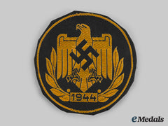 Germany, Nsrl. A 1944 Nsrl Sports Badge, Gold Grade, Cloth Version