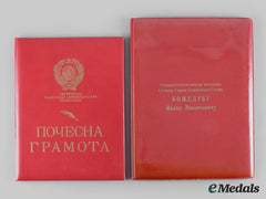 Russia, Soviet Union. A Pair Of Award Documents To Soviet Fighter Ace Ivan Kozhedub