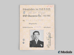 Germany, Ss. An Early Ss Member’s Identification Card Named To Franz Bogun