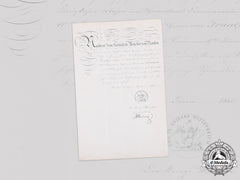 Germany, Imperial. A 25 Year Long Service Cross Document To 1870 War Plm Recipient