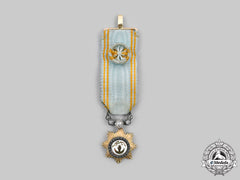 French, Colonial. An Order Of Anjouan, Grand Officer Miniature In Gold And Diamonds,