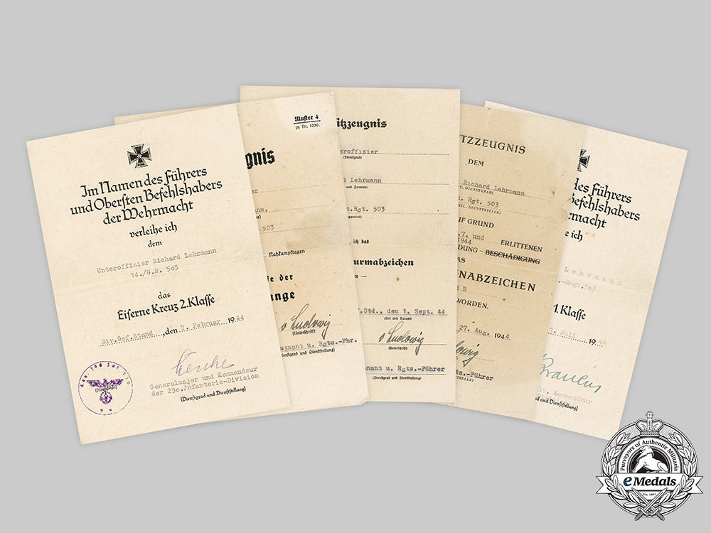 germany,_heer._an_extensive_lot_of_award_documents_to_unteroffizier_richard_lehrmann,_grenadier-_regiment503_m20_1231m19_17413