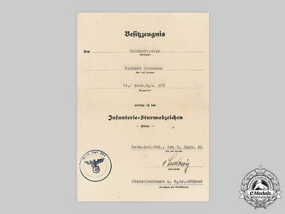 germany,_heer._an_extensive_lot_of_award_documents_to_unteroffizier_richard_lehrmann,_grenadier-_regiment503_m20_1236m19_17415