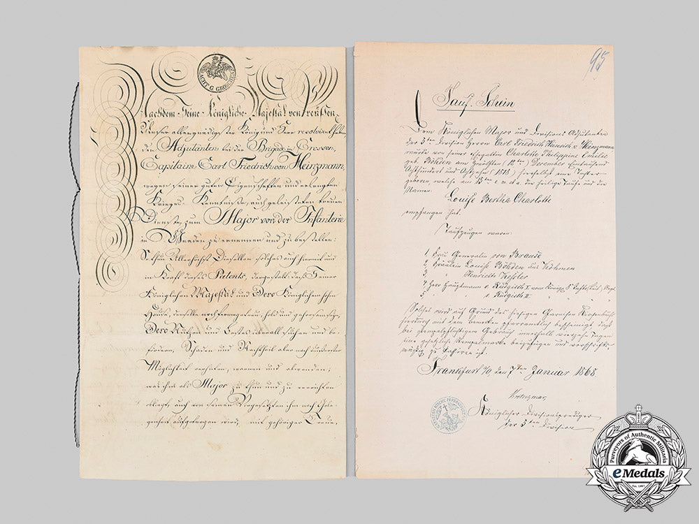 prussia,_kingdom._a_collection_of_certificates_to_major_von_heinzmann_and_daughter_charlotte_m20_1335_mnc3400_1_1_1