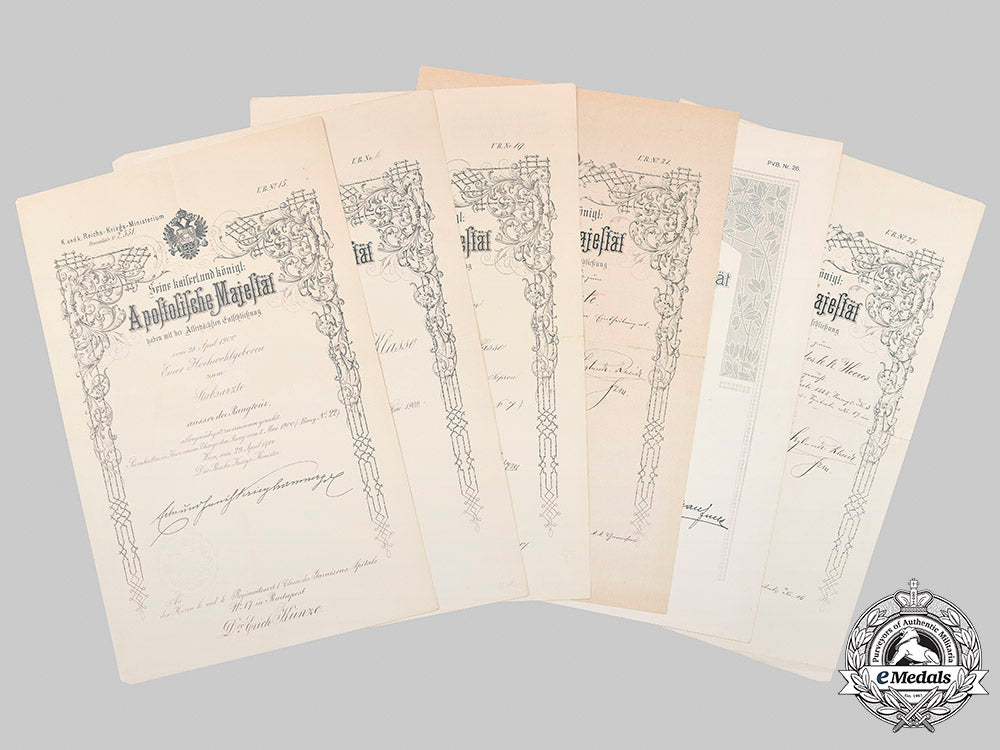 austria,_imperial._six_large_promotion_certificates_to_general_staff_surgeon_dr._erich_kunze_c.1900_m20_1338_mnc3407_1