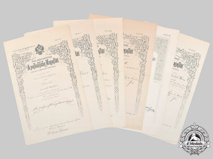 austria,_imperial._six_large_promotion_certificates_to_general_staff_surgeon_dr._erich_kunze_c.1900_m20_1338_mnc3407_1