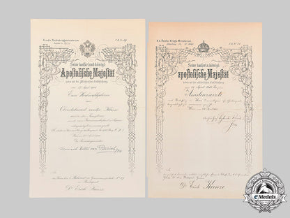 austria,_imperial._six_large_promotion_certificates_to_general_staff_surgeon_dr._erich_kunze_c.1900_m20_1340_mnc3410_1