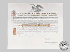 Austria, Imperial. A Large Order Of The Iron Crown Iii Class Knight’s Cross Certificate In Latin To Bank Director, 1885