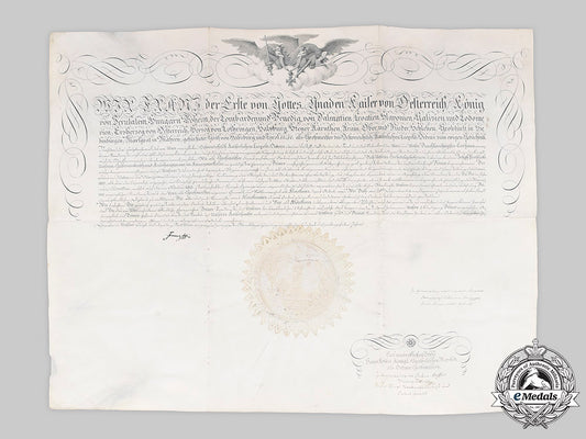 austria,_imperial._a_leopold_order_knight’s_cross_document_with_original_signature_of_franz_i,1817_m20_1357_mnc3448