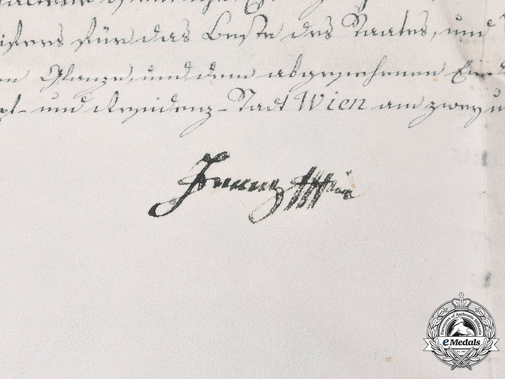 austria,_imperial._a_leopold_order_knight’s_cross_document_with_original_signature_of_franz_i,1817_m20_1360_mnc3455
