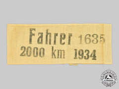 Germany, Third Reich. A 1934 German Car Rally Driver’s Armband